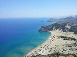 La spiaggia di Tsambika di giorno... 